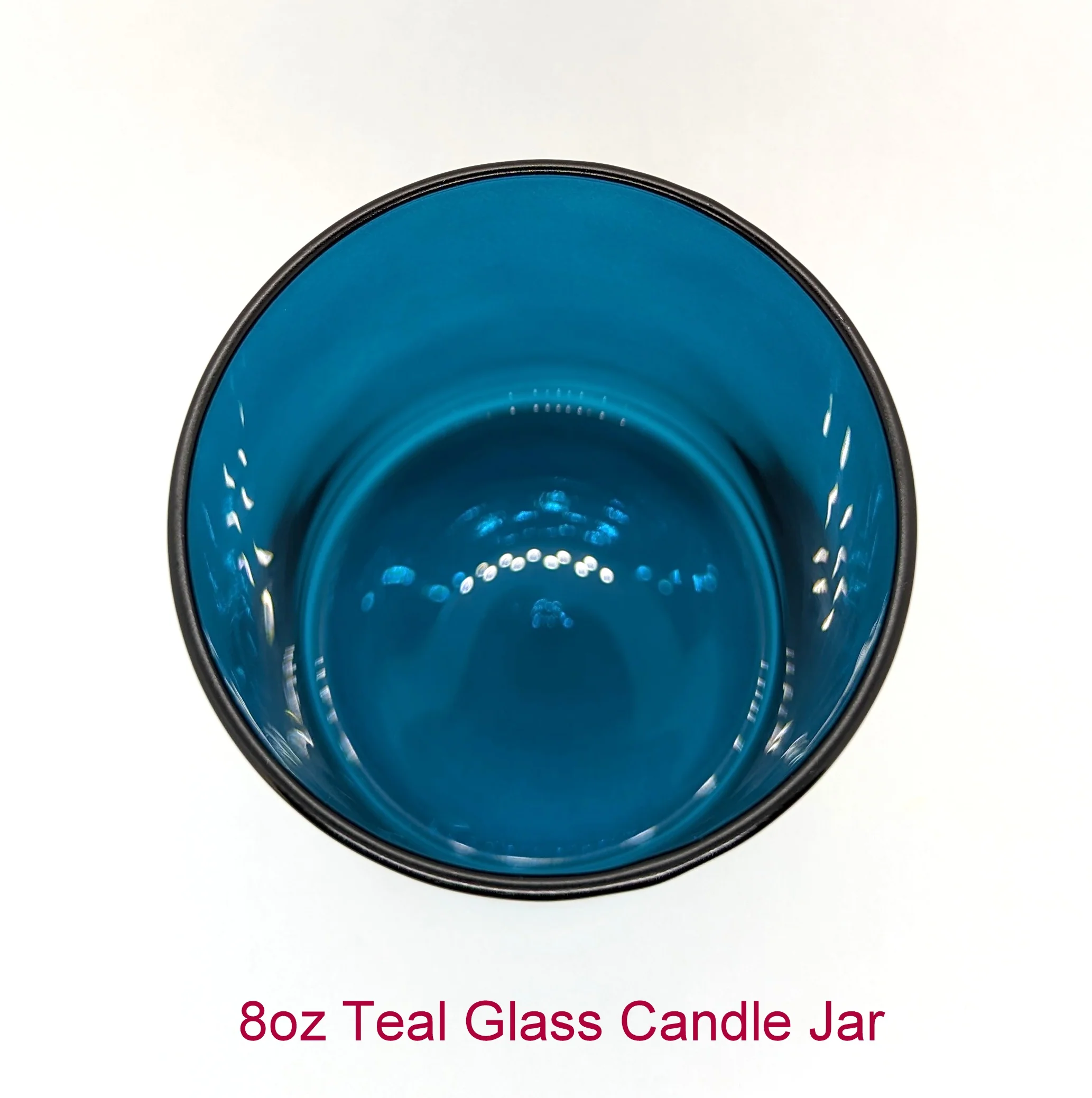 8oz Teal Glass Candle Jar (12pcs) - Image 2