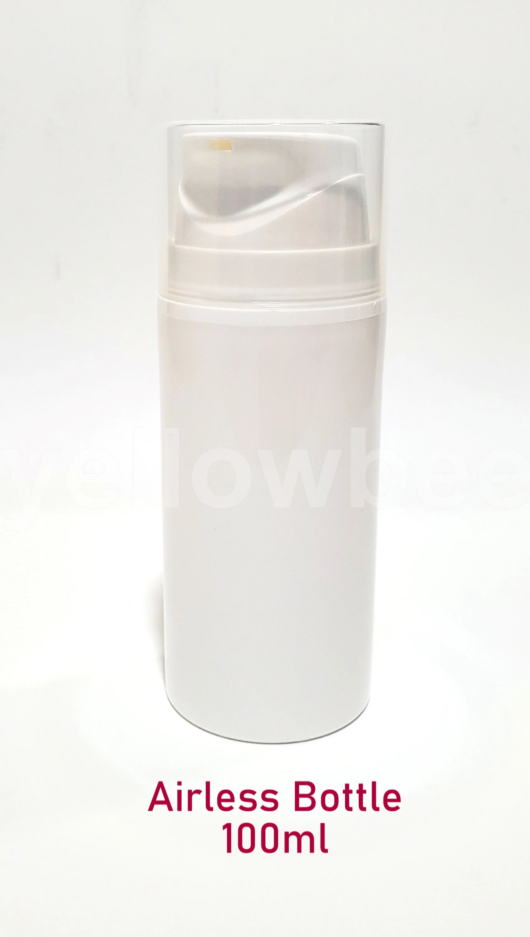 Airless Pump Bottle (Short) - White - 100ml / 3.34oz