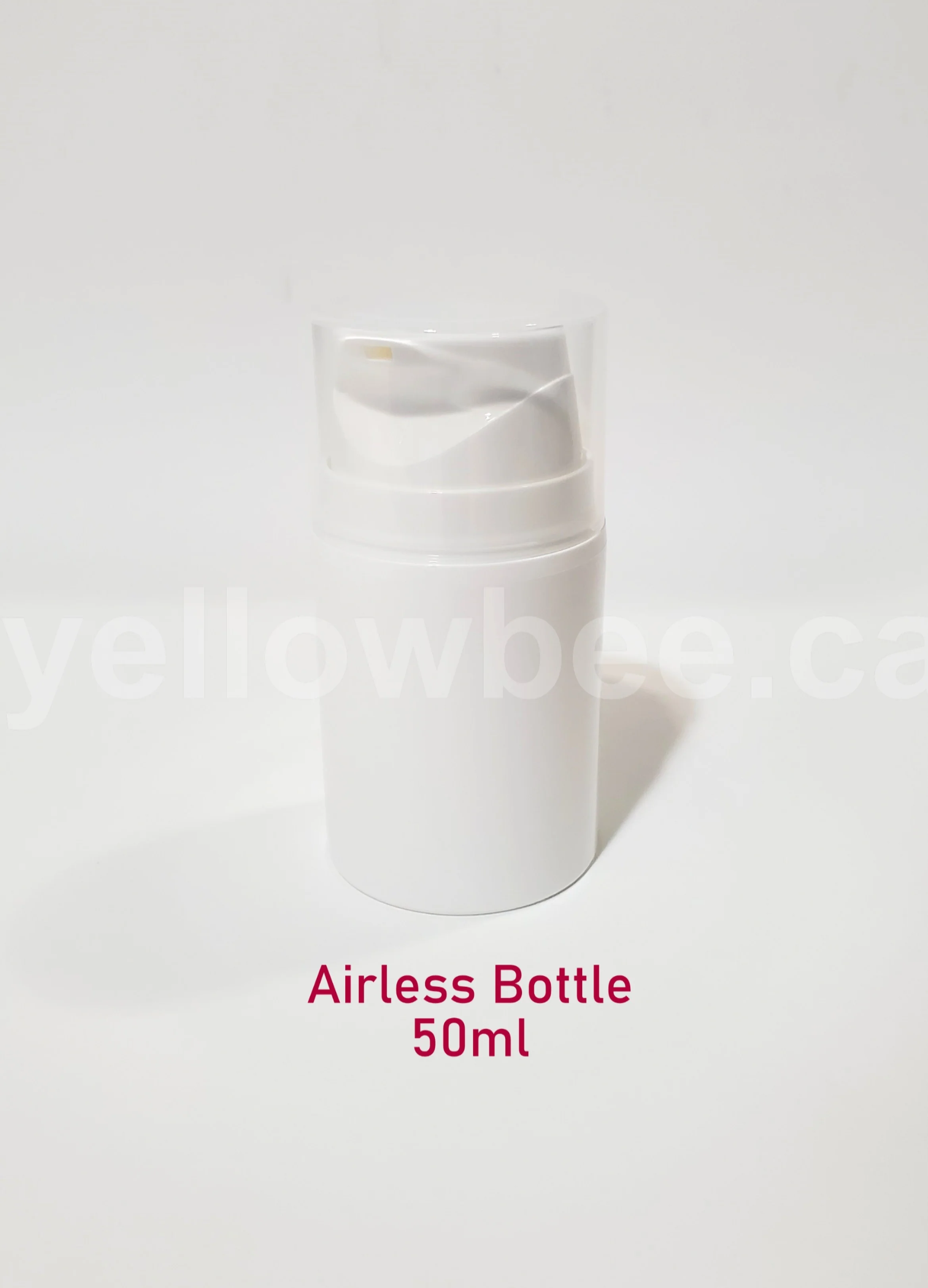 Airless Pump Bottle (Short) - White - 50ml / 1.69oz