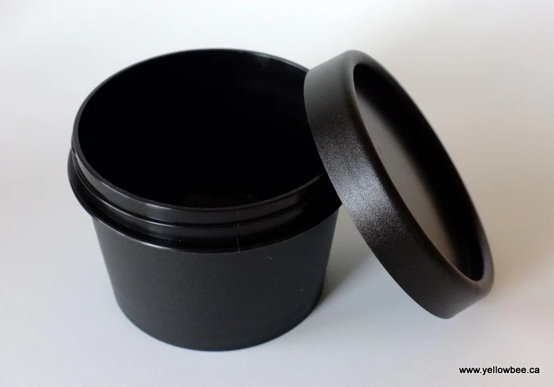 Black Plastic Tub - 100ml / 3.38oz (Full Case 250pcs) - Image 3