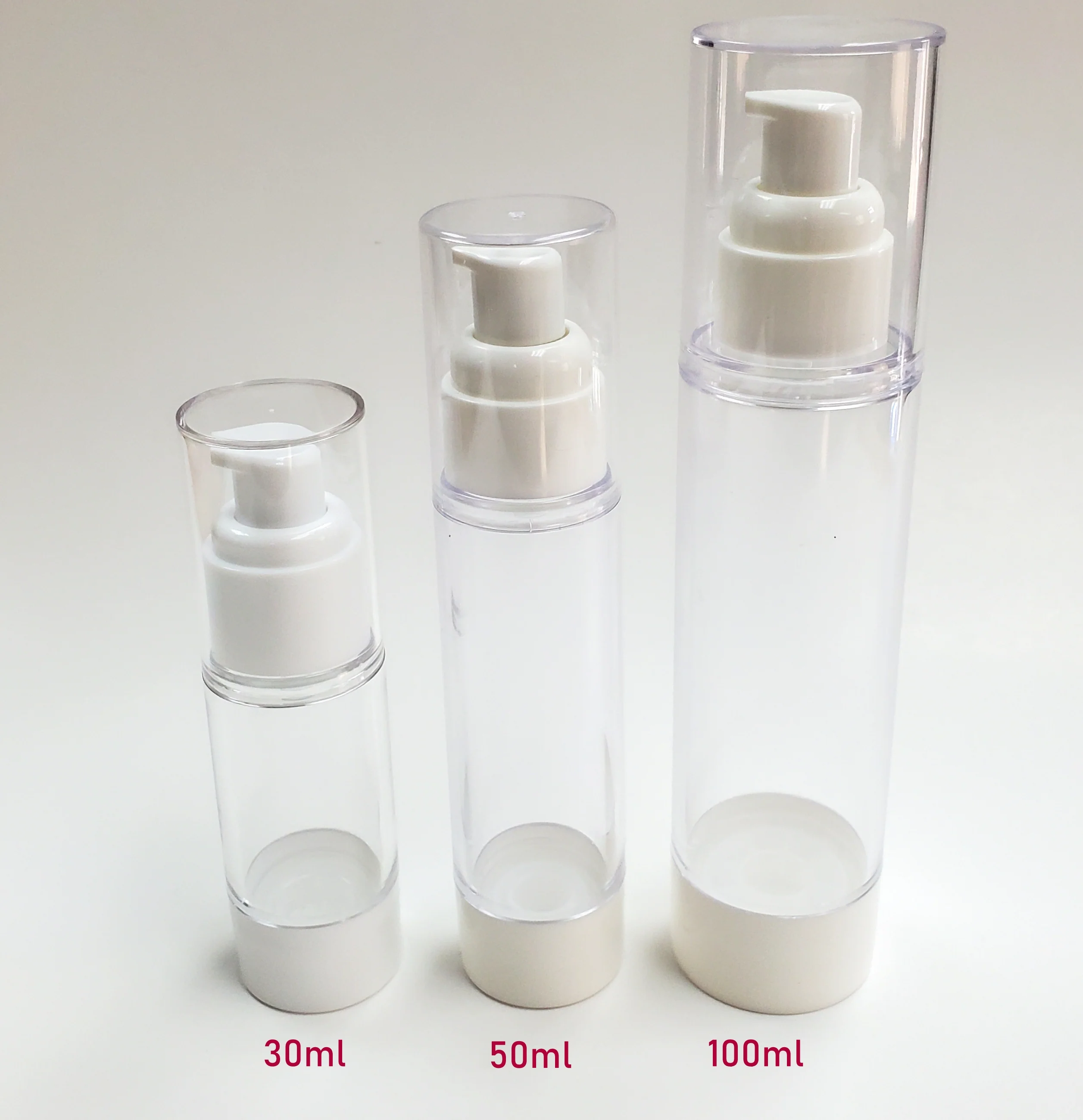 Clear Airless PUMP Bottle - 100ml / 3.38oz (Reusable) - Image 5