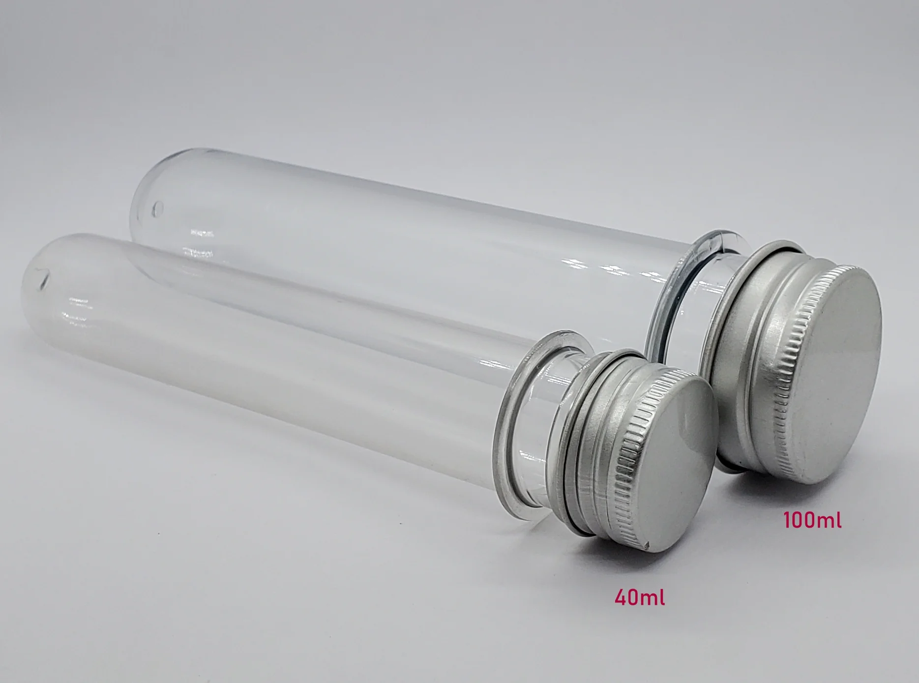 Clear Cosmetic Storage Tube with Aluminum Lid - 40ml - Image 7