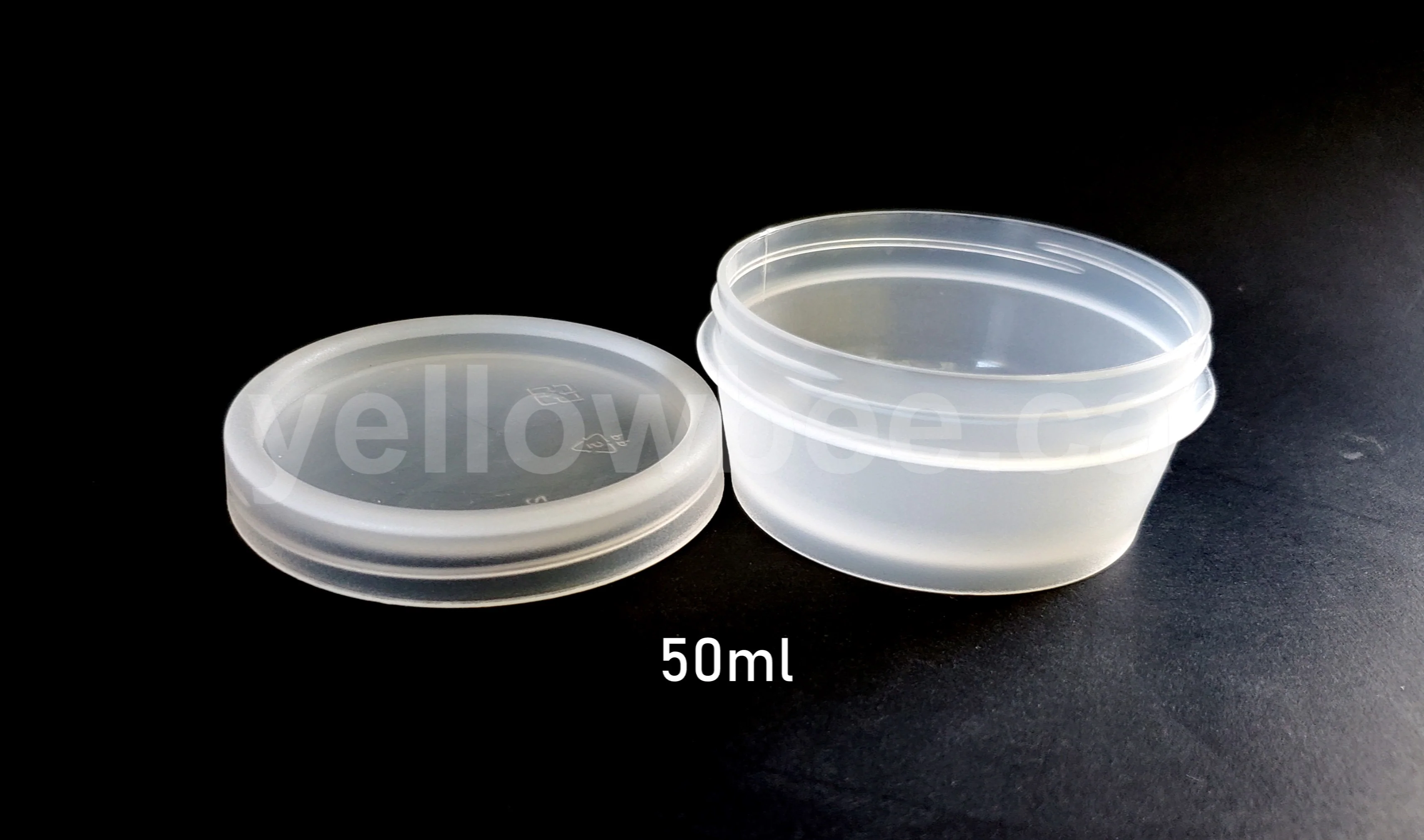 Frosted Plastic Tub - 50ml / 1.7oz (Full Case 250pcs) - Image 3