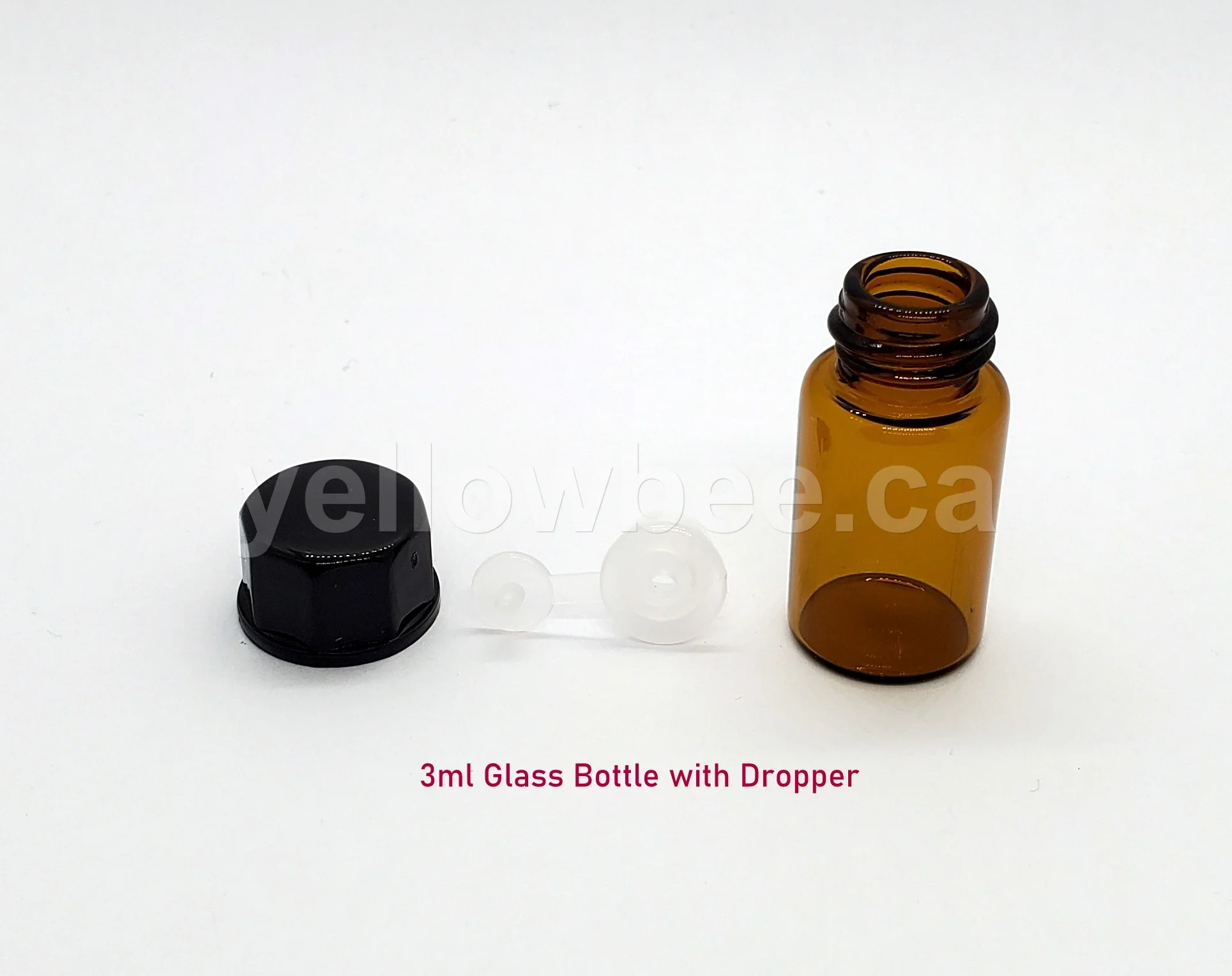 Sampler Glass Bottle - Amber - 3ml / 0.10oz (Pack of 20) - Image 3
