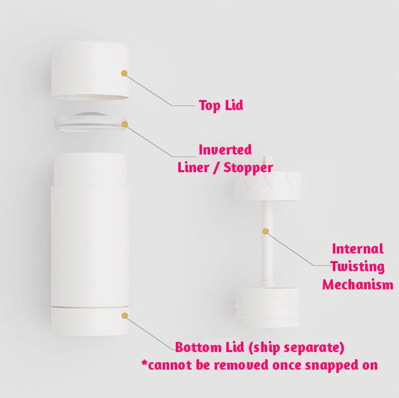 Large Round Deodorant Tube (Opaque) - 65g - Image 3