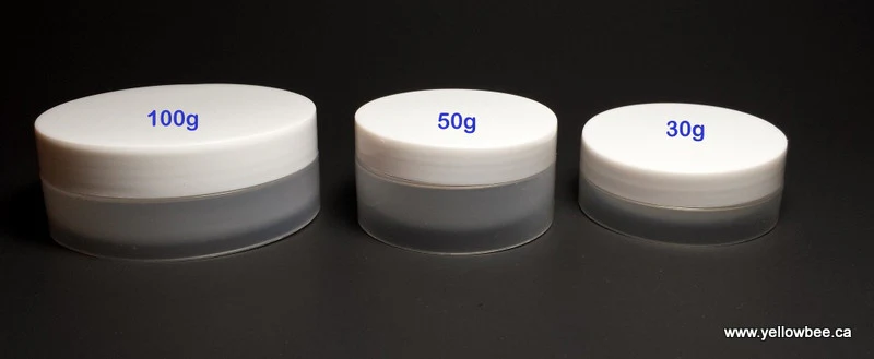 Low Profile Double Wall Plastic Jar with White Lid - 50ml - Image 3