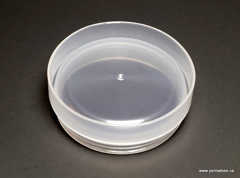 Low Profile Double Wall Plastic Jar with White Lid - 50ml - Image 4