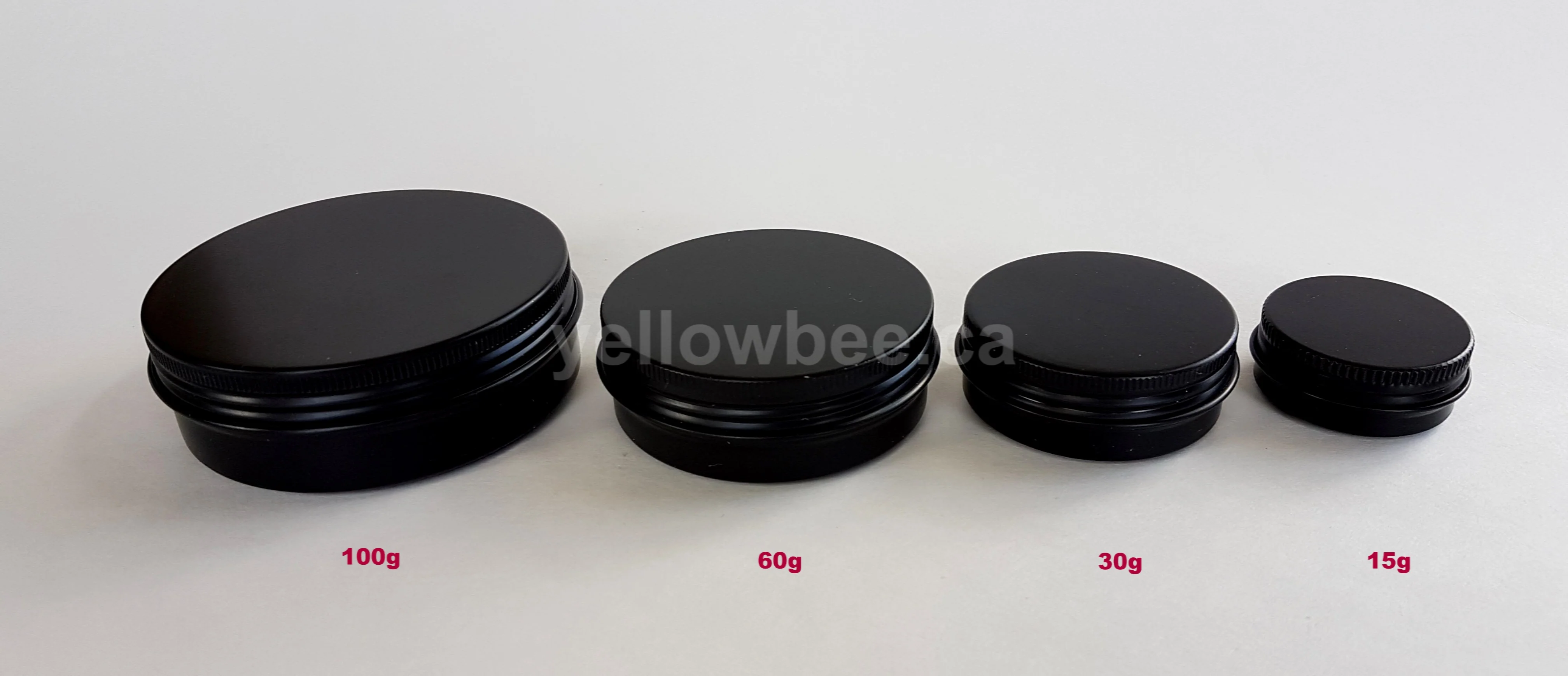 Metal Tin (Matte Black) with Screw Lid - 15g / 0.53oz - Image 3