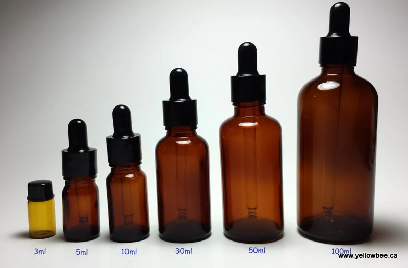 New Essential Oil Glass Bottle - Amber - 5ml / 0.17oz - Image 3