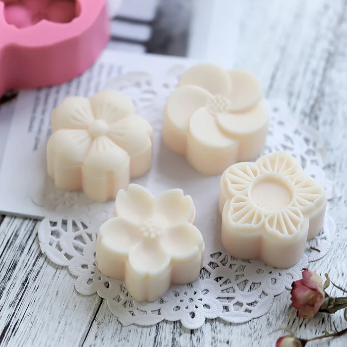Soap Mould - 4 Cavity Cherry Blossom - SM-016 - Image 3
