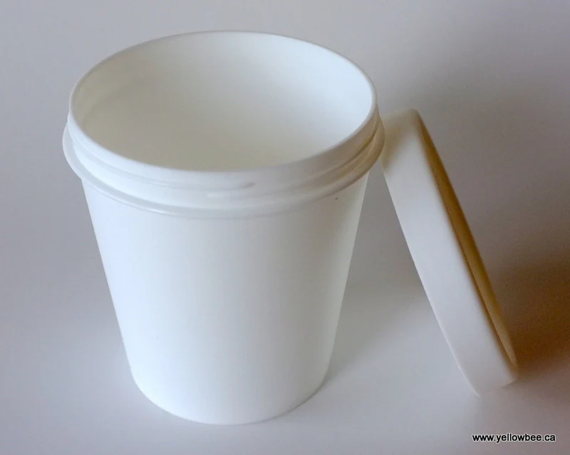 White Plastic Tub - 250ml / 8.45oz (Full Case 250pcs) - Image 3